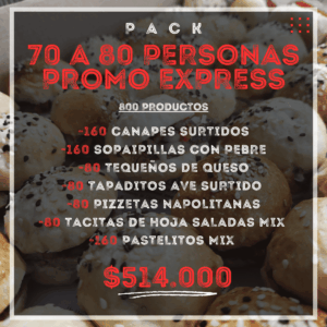 Pack 70 a 80 Personas Promo Express