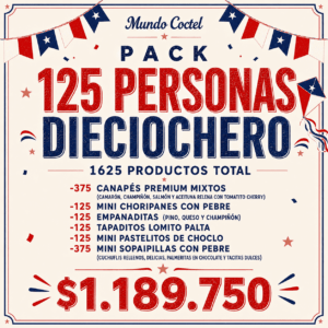 Pack 125 Persona Dieciochero