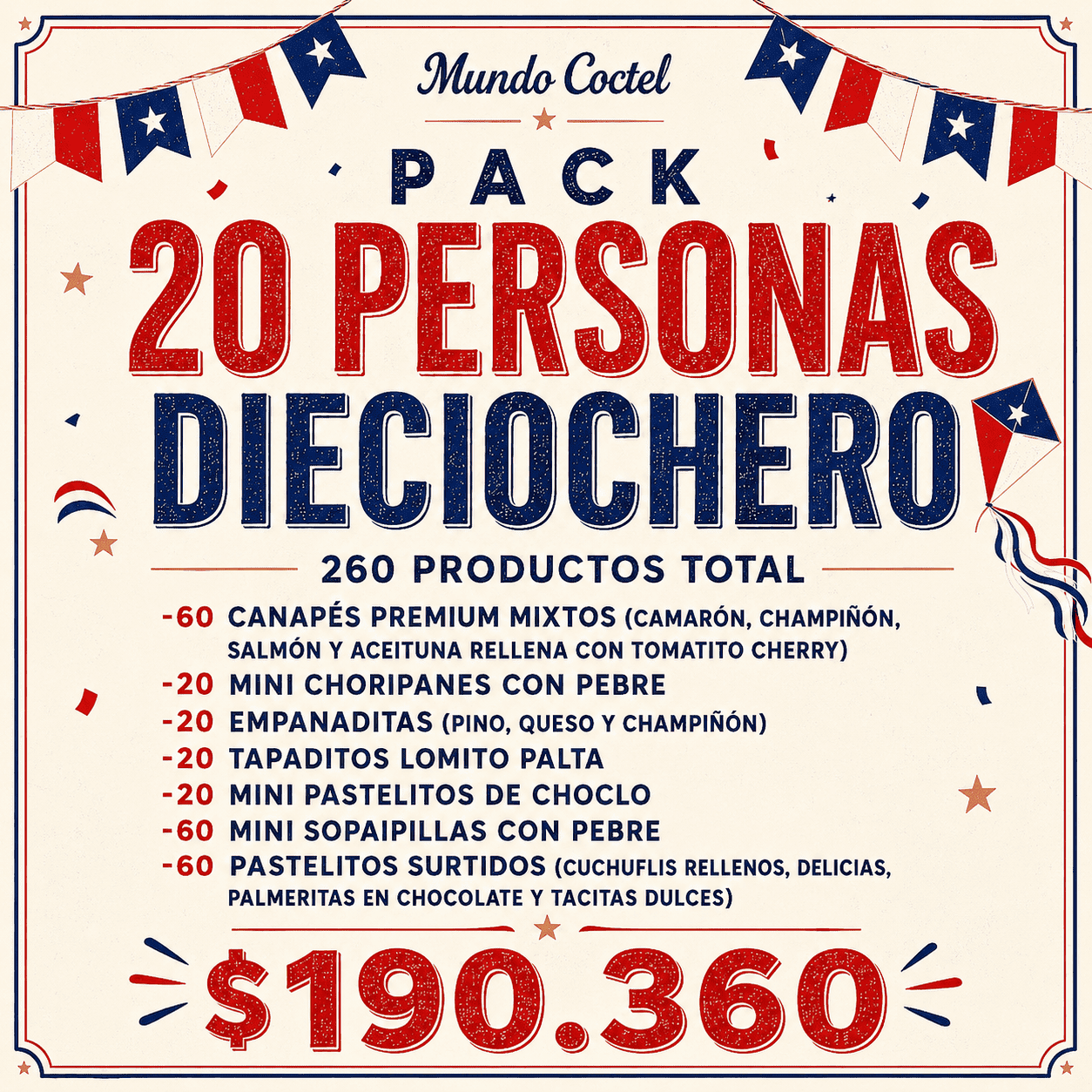 Pack 20 Personas Dieciochero