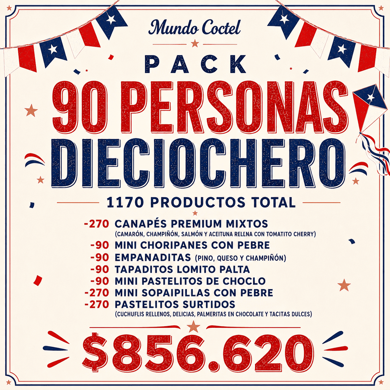 Pack 90 Personas Dieciochero