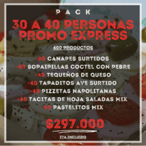 Pack 30 a 40 Personas Promo Express