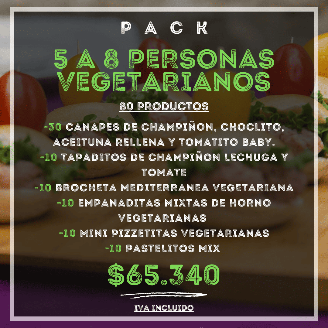 Mini Coctel Vegetariano 5 A 8 Personas