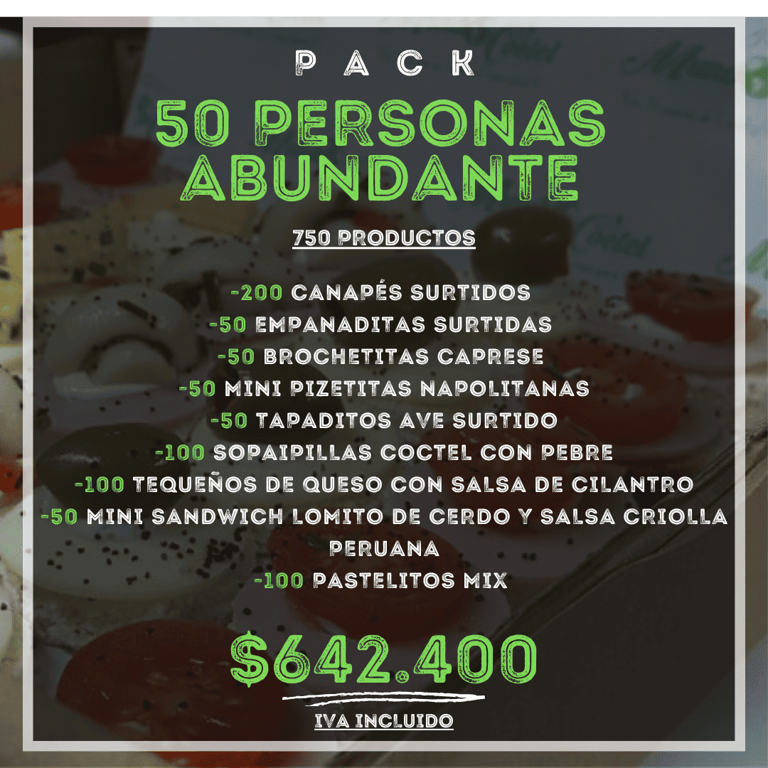 Pack 50 personas Abundante