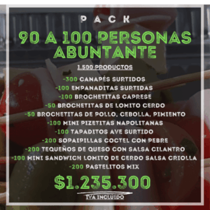 Pack 90 a 100 personas Abundante