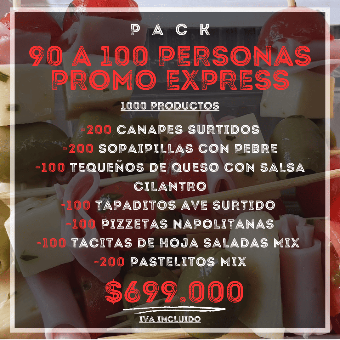 Pack 90 a 100 Personas Promo Express